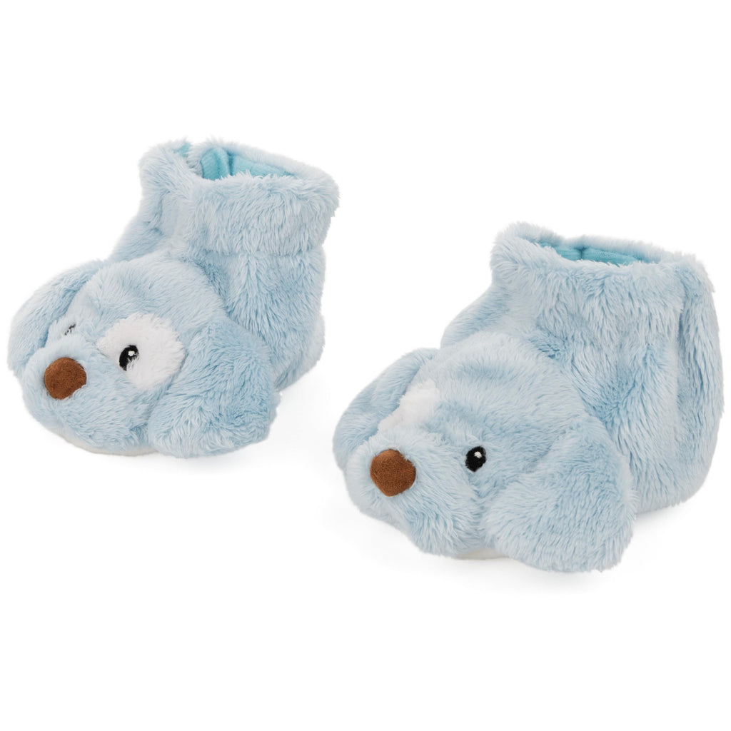 GUND Baby Spunky Puppy Rattle Booties – Blue Plush Infant Shoes with Gentle Rattle, Machine Washable