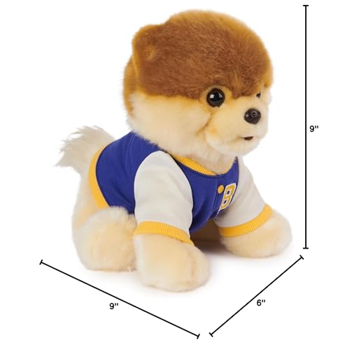 GUND Boo Varsity Jacket Plush – 9-Inch Soft Pomeranian Stuffed Animal, Ages 1+