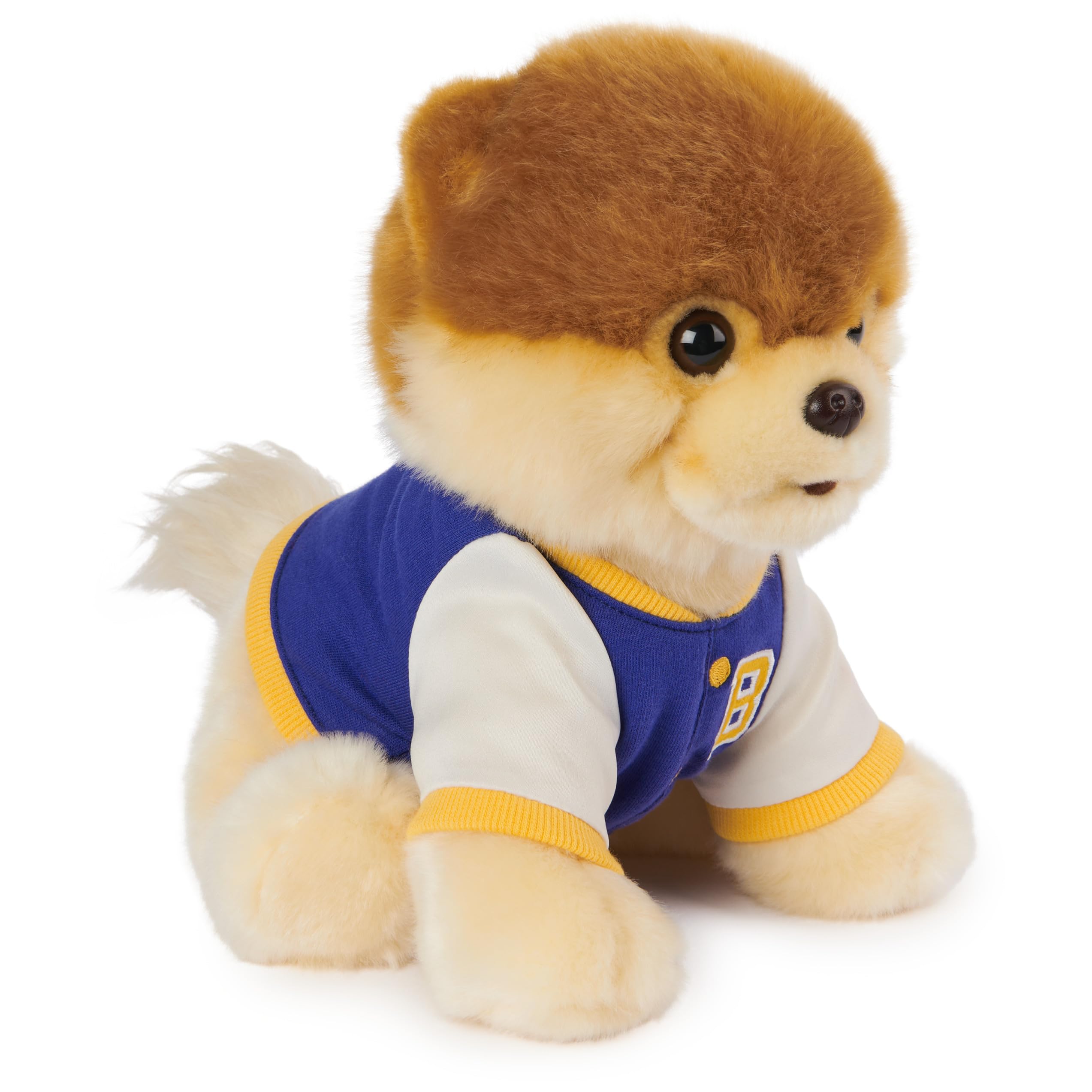 GUND Boo Varsity Jacket Plush – 9-Inch Soft Pomeranian Stuffed Animal, Ages 1+