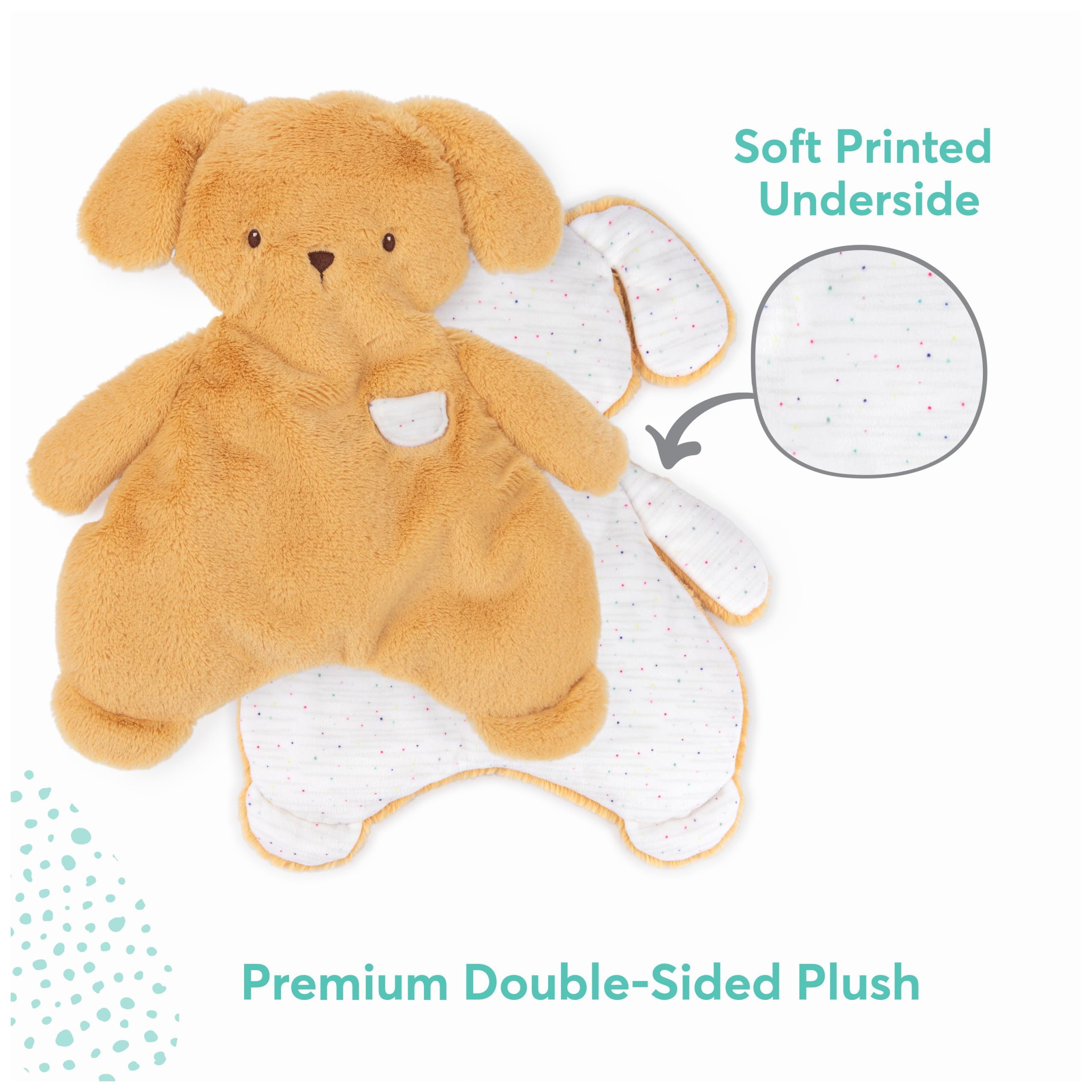 GUND Oh So Snuggly Puppy Lovey – 14-Inch Plush Blanket Toy for Babies, Butterscotch Yellow