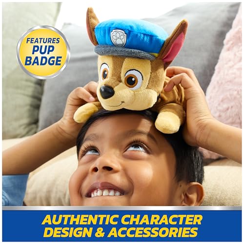 GUND PAW Patrol Chase Lounging Plush Toy – Weighted 8" Sensory Stuffed Animal for Ages 1+