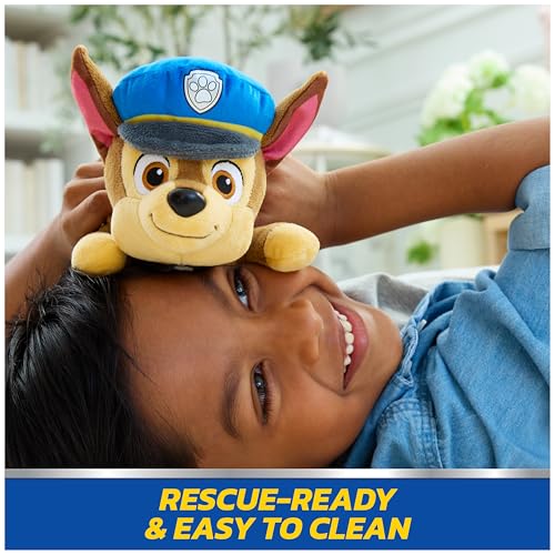 GUND PAW Patrol Chase Lounging Plush Toy – Weighted 8" Sensory Stuffed Animal for Ages 1+