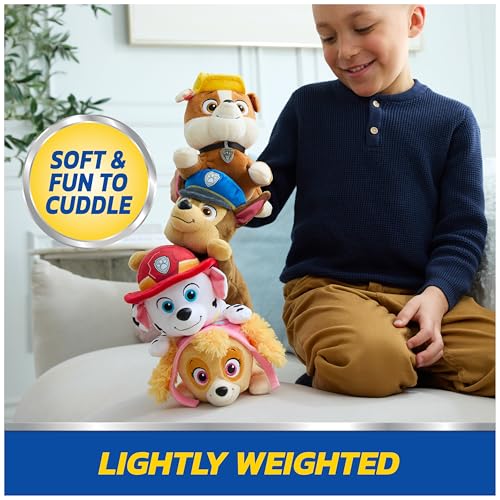 GUND PAW Patrol Chase Lounging Plush Toy – Weighted 8" Sensory Stuffed Animal for Ages 1+