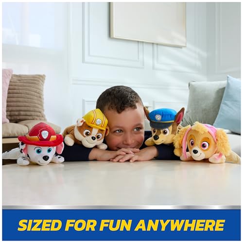 GUND PAW Patrol Chase Lounging Plush Toy – Weighted 8" Sensory Stuffed Animal for Ages 1+