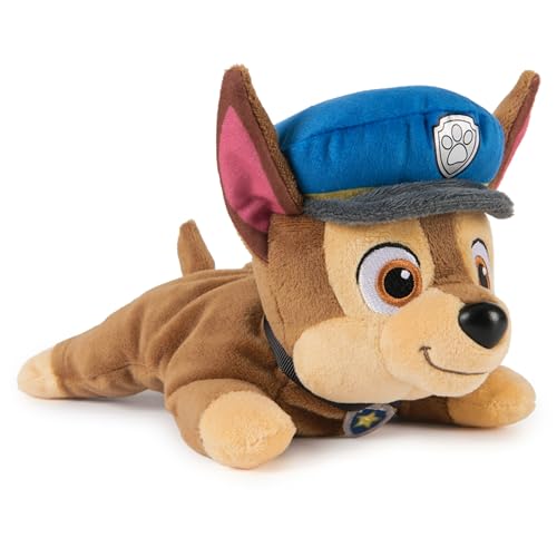 GUND PAW Patrol Chase Lounging Plush Toy – Weighted 8" Sensory Stuffed Animal for Ages 1+