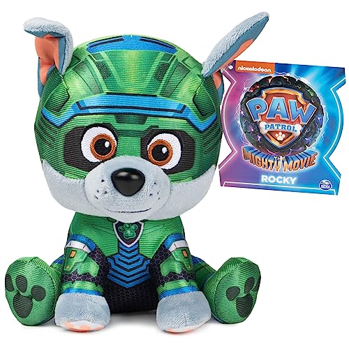 GUND PAW Patrol The Mighty Movie Rocky Plush – 6" Soft Stuffed Animal, Officially Licensed