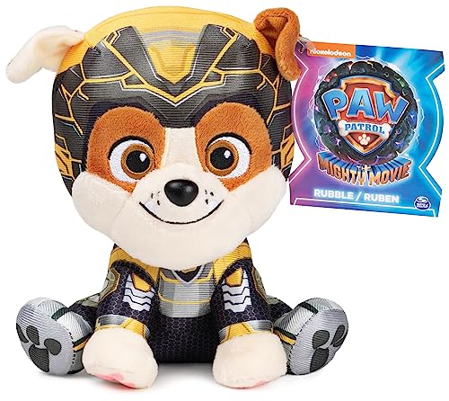 GUND PAW Patrol: The Mighty Movie Rubble Plush Toy - 15.24 cm (6 in) Soft Stuffed Animal