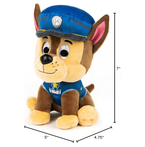 GUND PAW Patrol: The Movie Chase Plush Toy – 6-Inch Cuddly German Shepherd with Policeman Uniform