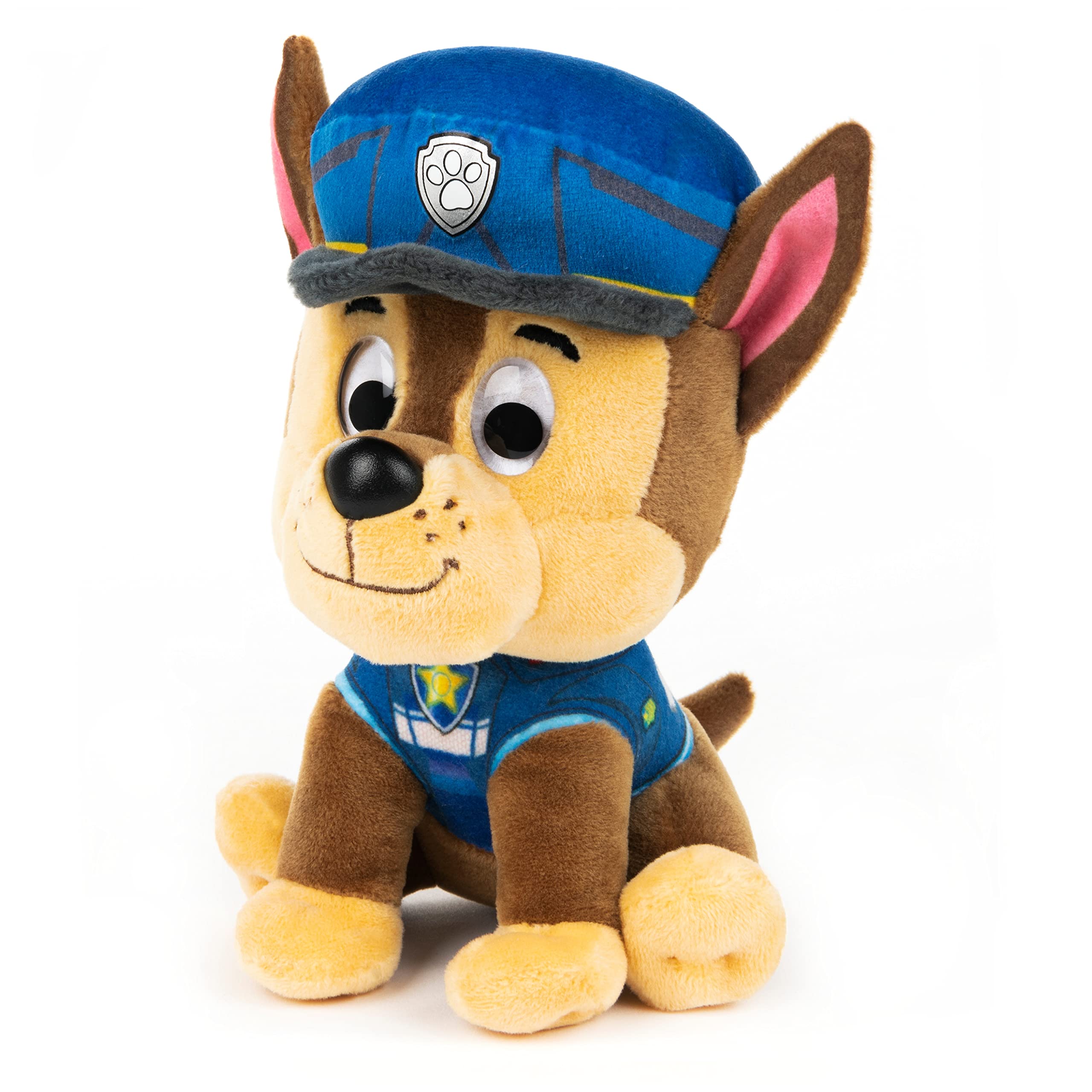 GUND PAW Patrol: The Movie Chase Plush Toy – 6-Inch Cuddly German Shepherd with Policeman Uniform