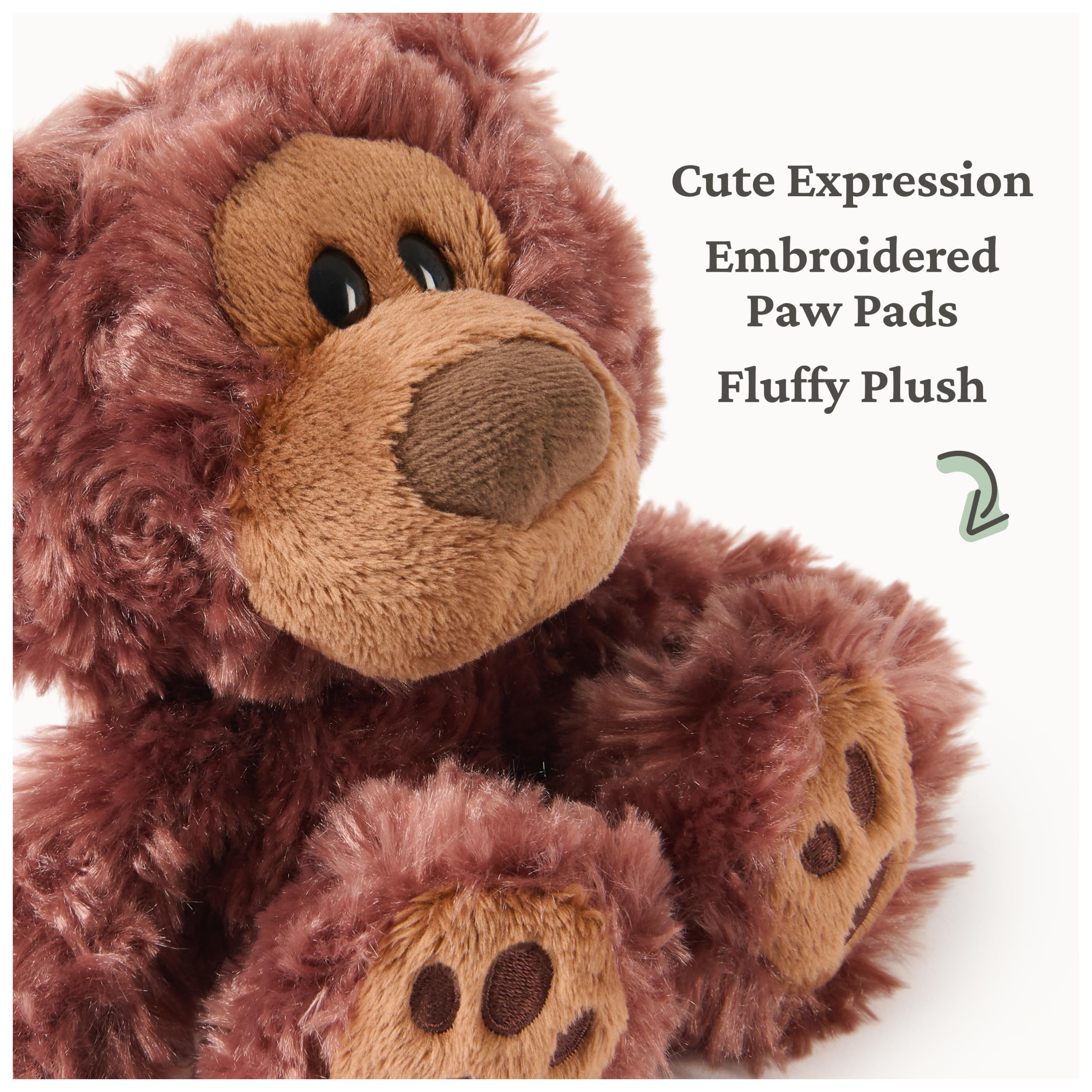 GUND Philbin Teddy Bear – 7 Inch Chocolate Brown Plush Toy with Extra Large Paws, Soft and Cuddly for Ages 1+