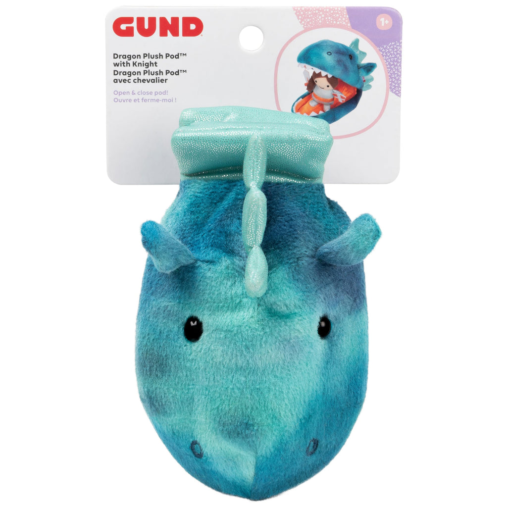 GUND Plush Pod Dragon with Knight, 9.5-Inch Surprise Stuffed Animal