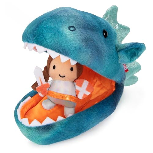 GUND Plush Pod Dragon with Knight, 9.5-Inch Surprise Stuffed Animal