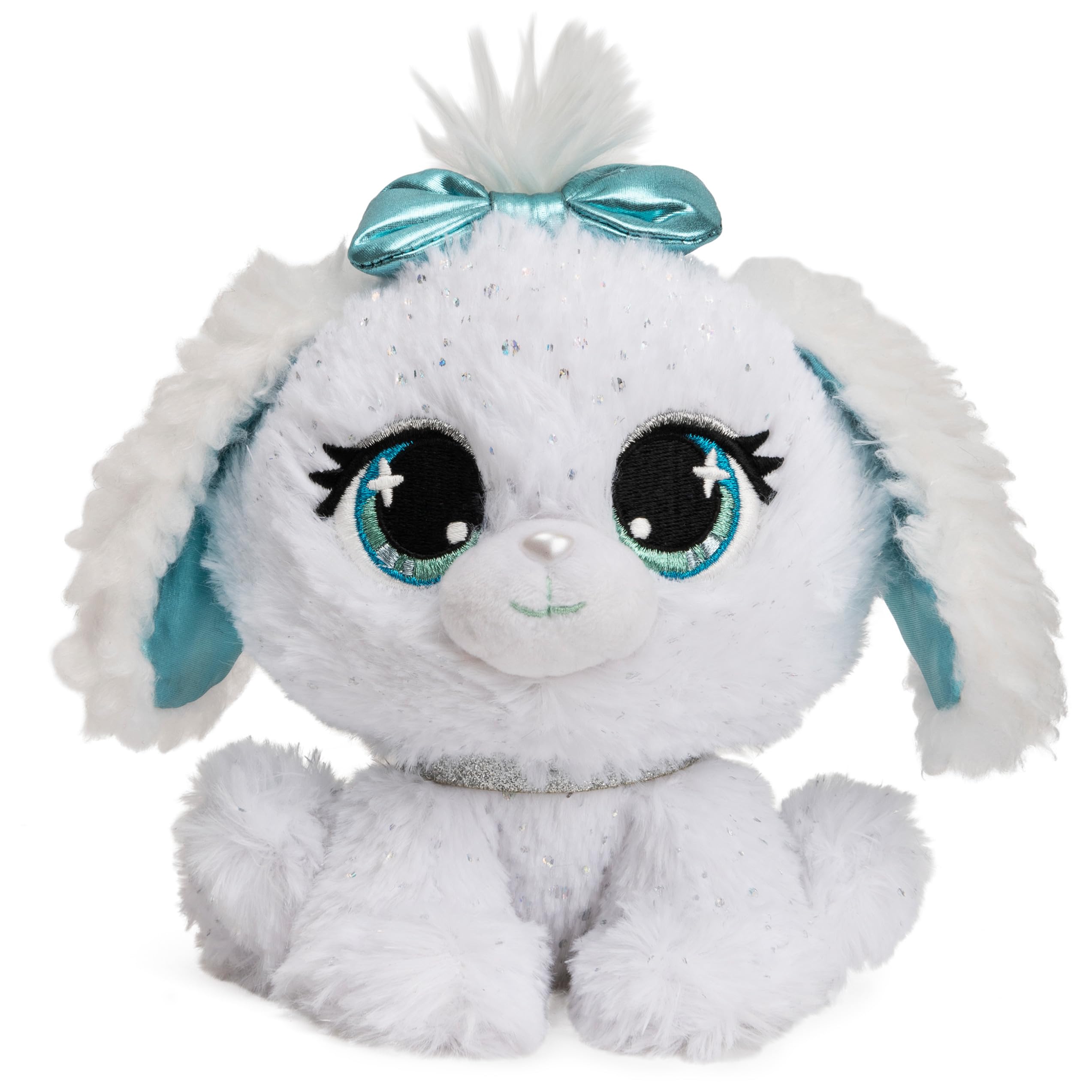 GUND P.Lushes Bianca Blings Designer Plush Dog – 6 Inch Sparkly White & Blue Fashion Pet