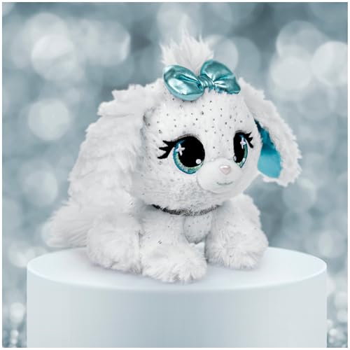 GUND P.Lushes Bianca Blings Designer Plush Dog – 6 Inch Sparkly White & Blue Fashion Pet