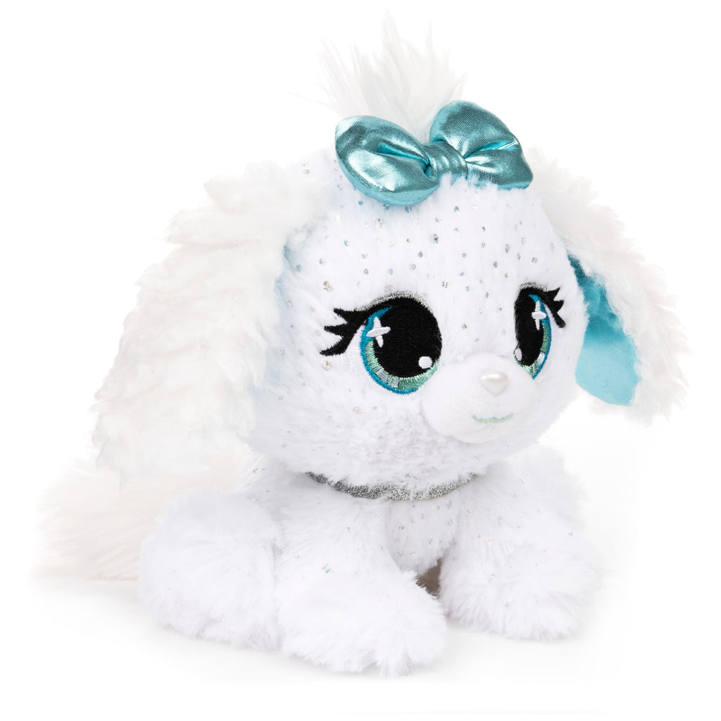 GUND P.Lushes Bianca Blings Designer Plush Dog – 6 Inch Sparkly White & Blue Fashion Pet