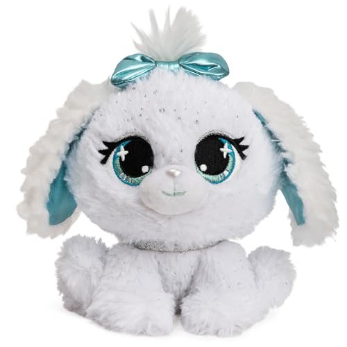 GUND P.Lushes Bianca Blings Designer Plush Dog – 6 Inch Sparkly White & Blue Fashion Pet