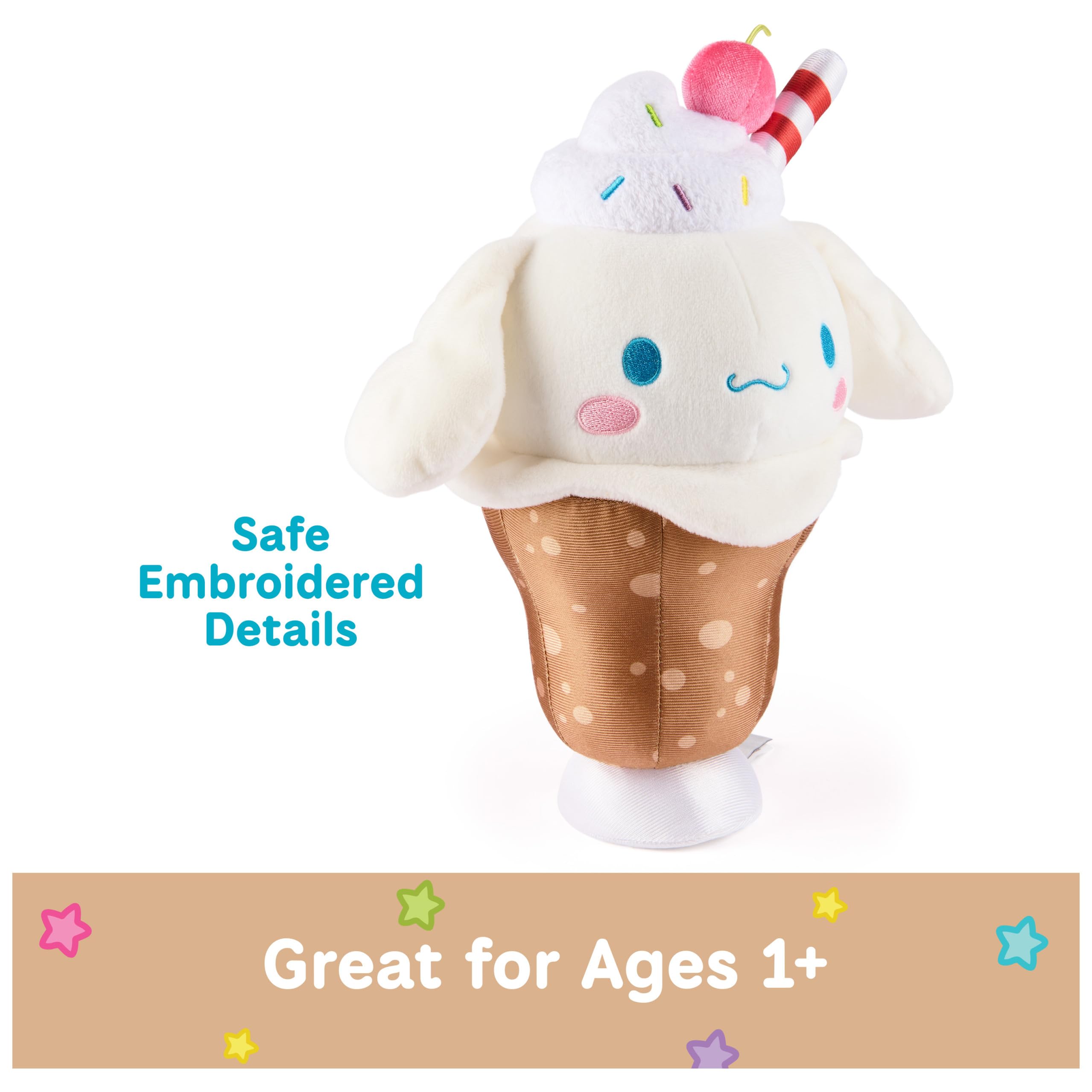 GUND Sanrio Cinnamoroll Root Beer Float Plush – 8-Inch Collectible Stuffed Animal, Ages 1+