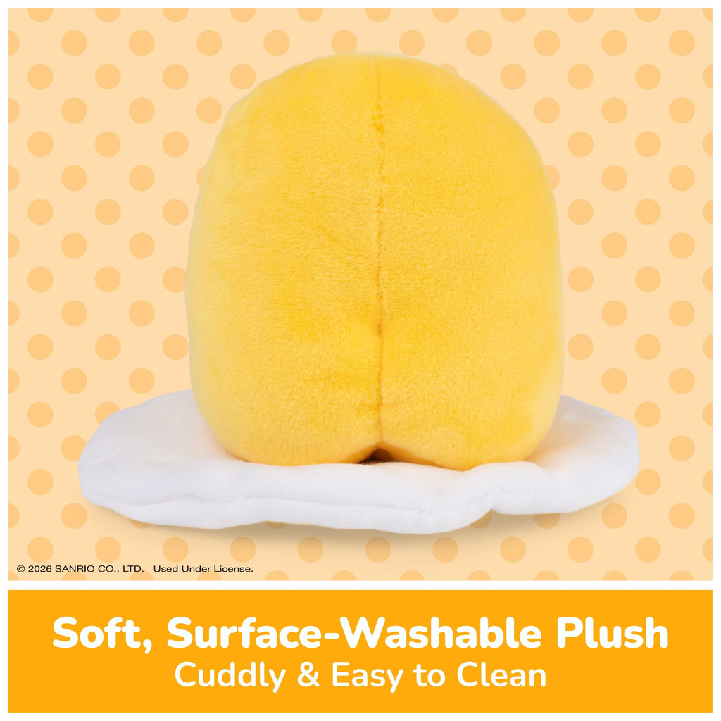 GUND Sanrio Spicy Gudetama Plush Toy – 5 Inch Lazy Egg with Chili Pepper, Soft & Surface-Washable for Ages 1+