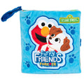 GUND Sesame Street Elmo & Tango Furry Friends Soft Book - Sensory Plush Toy, Blue, 6"