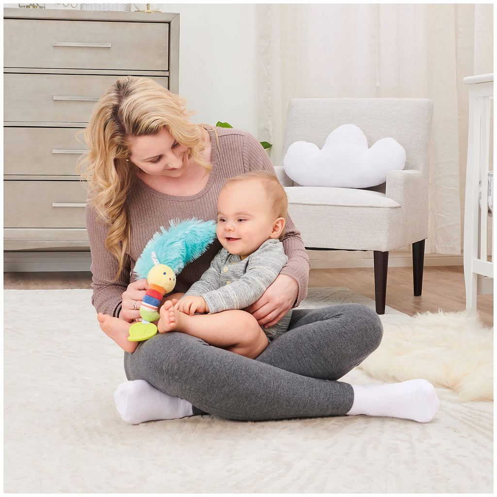 GUND Tinkle Crinkle Caterpillar Sensory Plush Toy - 12 Inch Soft Baby Toy with Crinkles, Bells, and Teether