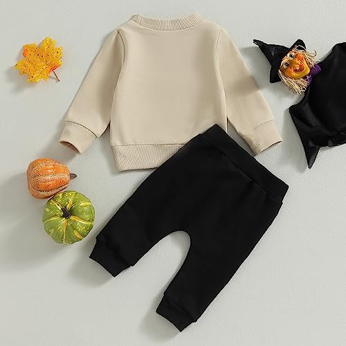 Gureui My First Halloween Baby Boy Outfit – Long Sleeve Pumpkin Patch Sweatshirt & Pants Set for Infant Toddler