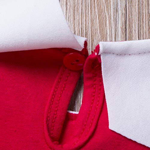 Gureui Newborn Baby Christmas Elf Costume with Hat – Unisex Long Sleeve Romper Onesie for Infants