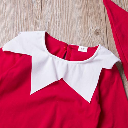 Gureui Newborn Baby Christmas Elf Costume with Hat – Unisex Long Sleeve Romper Onesie for Infants