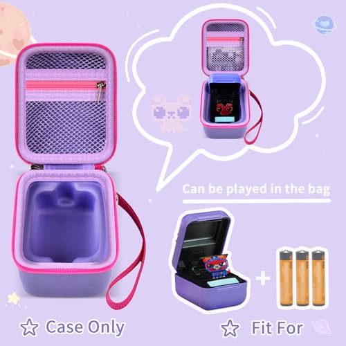 GWCASE Hard Travel Case for Bitzee Digital Pet – Shockproof Storage with Accessory Pocket, Pink