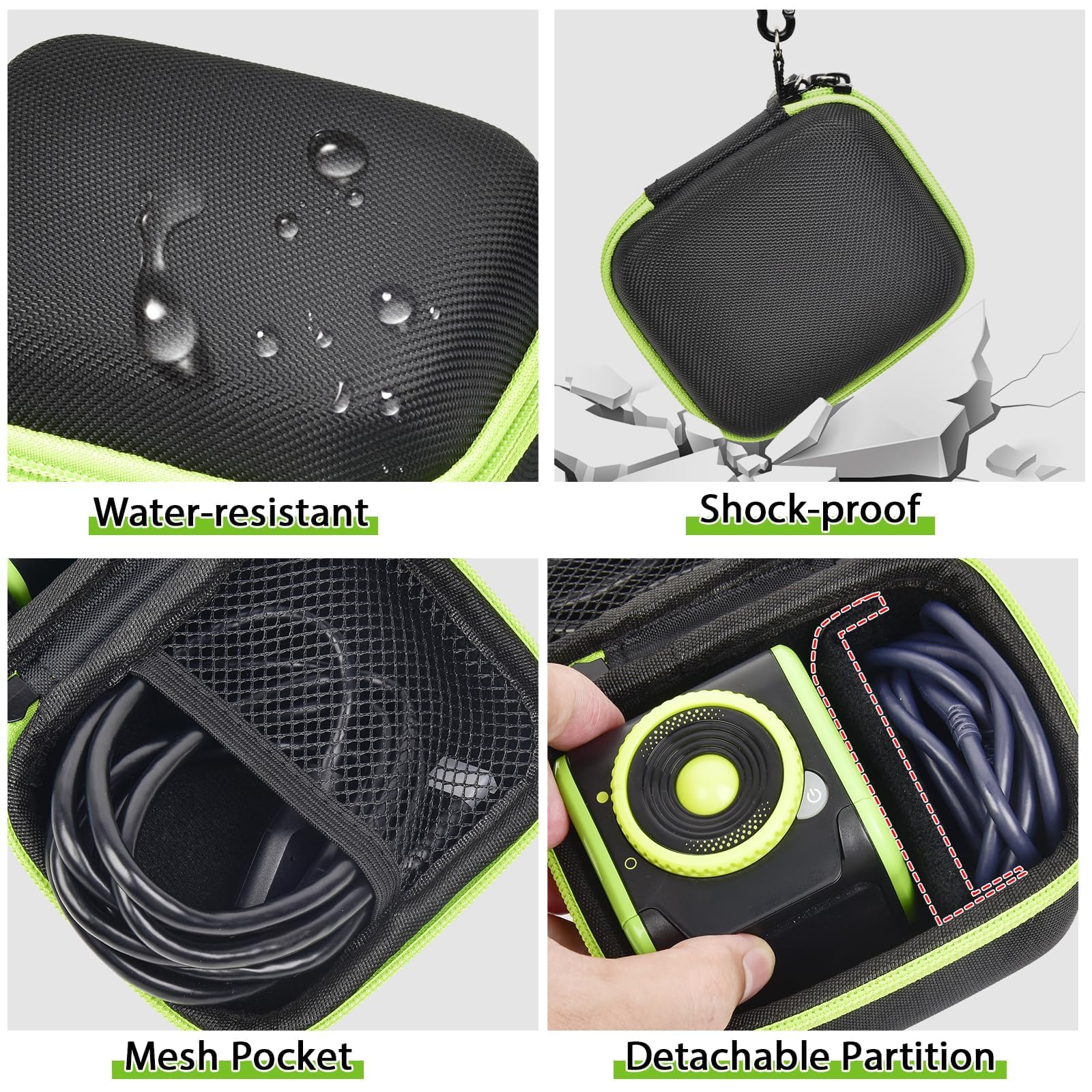 GWCASE Storage Case for LeapFrog LeapMove - Hard Shell Carrying Bag with Mesh Pocket - Black