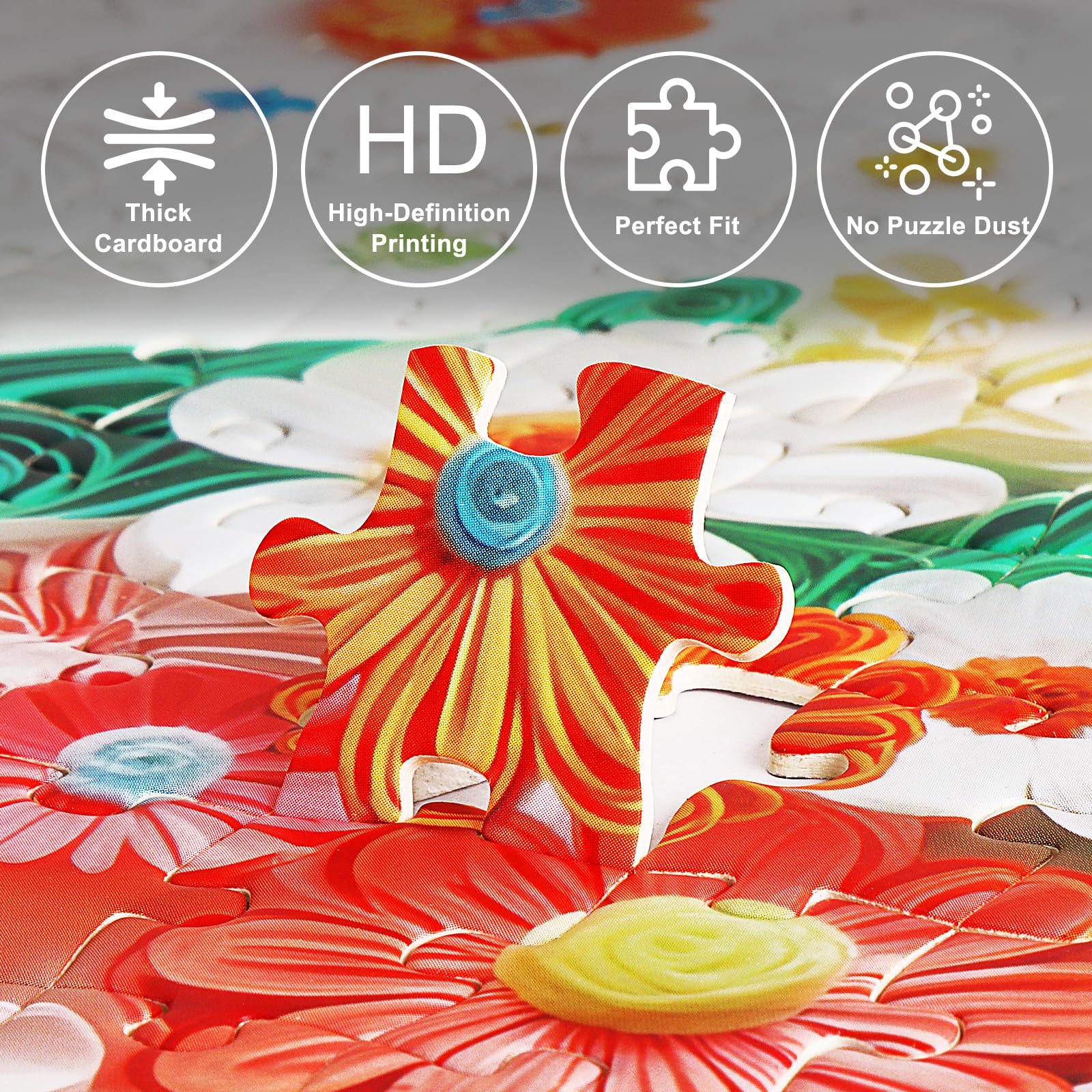 Gyadiex 500 Piece Butterfly Flower Jigsaw Puzzle for Adults – 20x20 Inch Colorful Paper Art with Poster