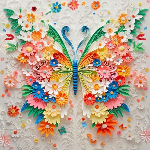 Gyadiex 500 Piece Butterfly Flower Jigsaw Puzzle for Adults – 20x20 Inch Colorful Paper Art with Poster