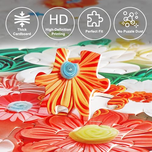 Gyadiex 500 Piece Butterfly Flower Jigsaw Puzzle for Adults – 20x20 Inch Colorful Paper Art with Poster