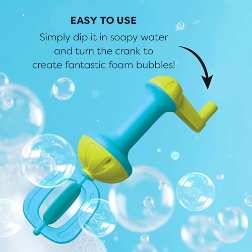 HABA Bubble Bath Whisk - Toddler Bath Toy for Sensory Play, Ages 3-6, Blue