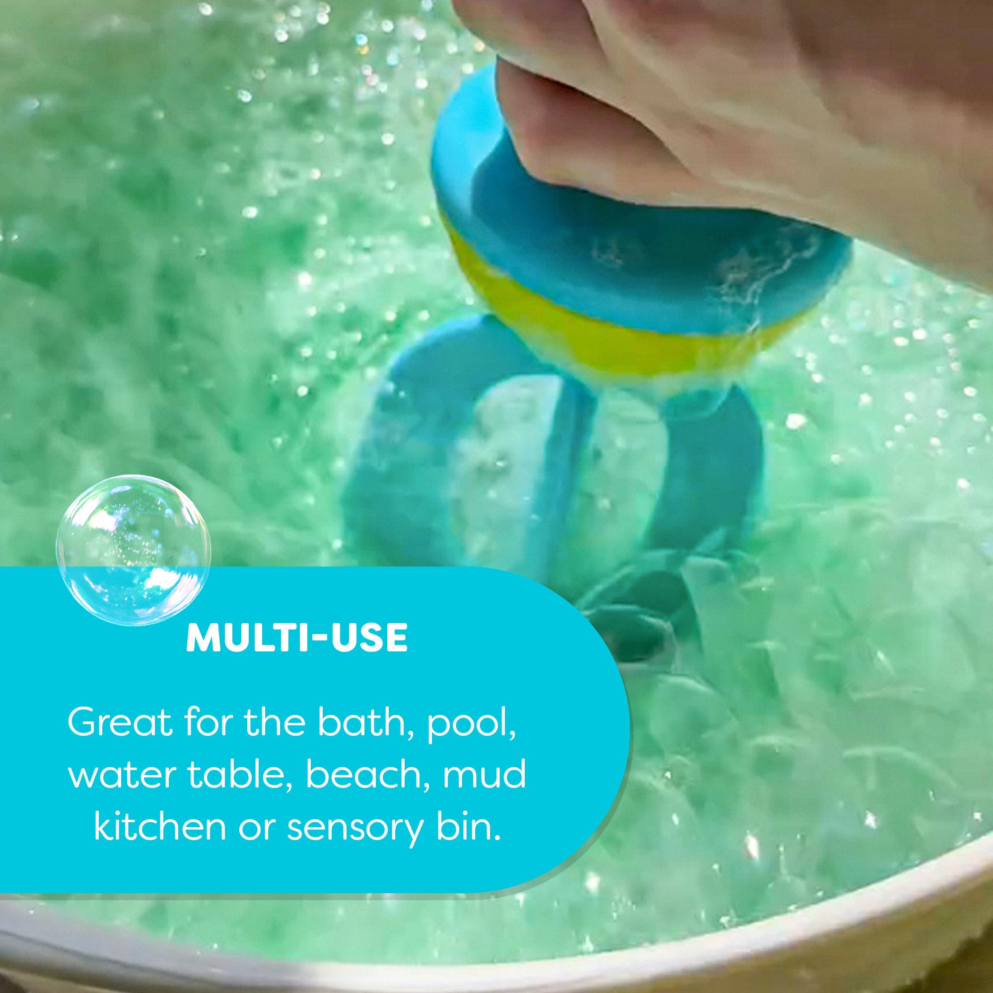 HABA Bubble Bath Whisk - Toddler Bath Toy for Sensory Play, Ages 3-6, Blue