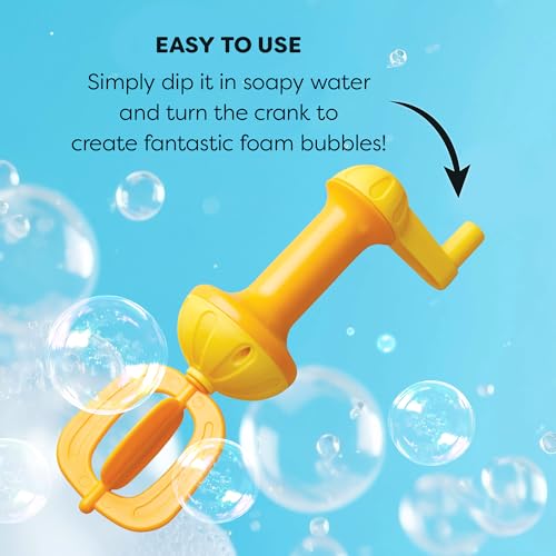 HABA Bubble Bath Whisk - Yellow Toddler Bath Toy for Sensory Play, Ages 3+