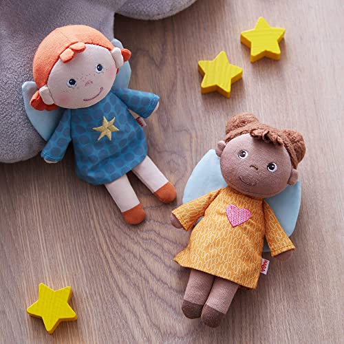 HABA Guardian Angel Mini Doll Nora - 6-Inch Soft Plush Baby Doll with Angel Wings for Ages 0+