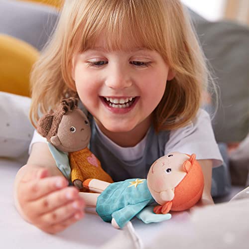 HABA Guardian Angel Mini Doll Nora - 6-Inch Soft Plush Baby Doll with Angel Wings for Ages 0+