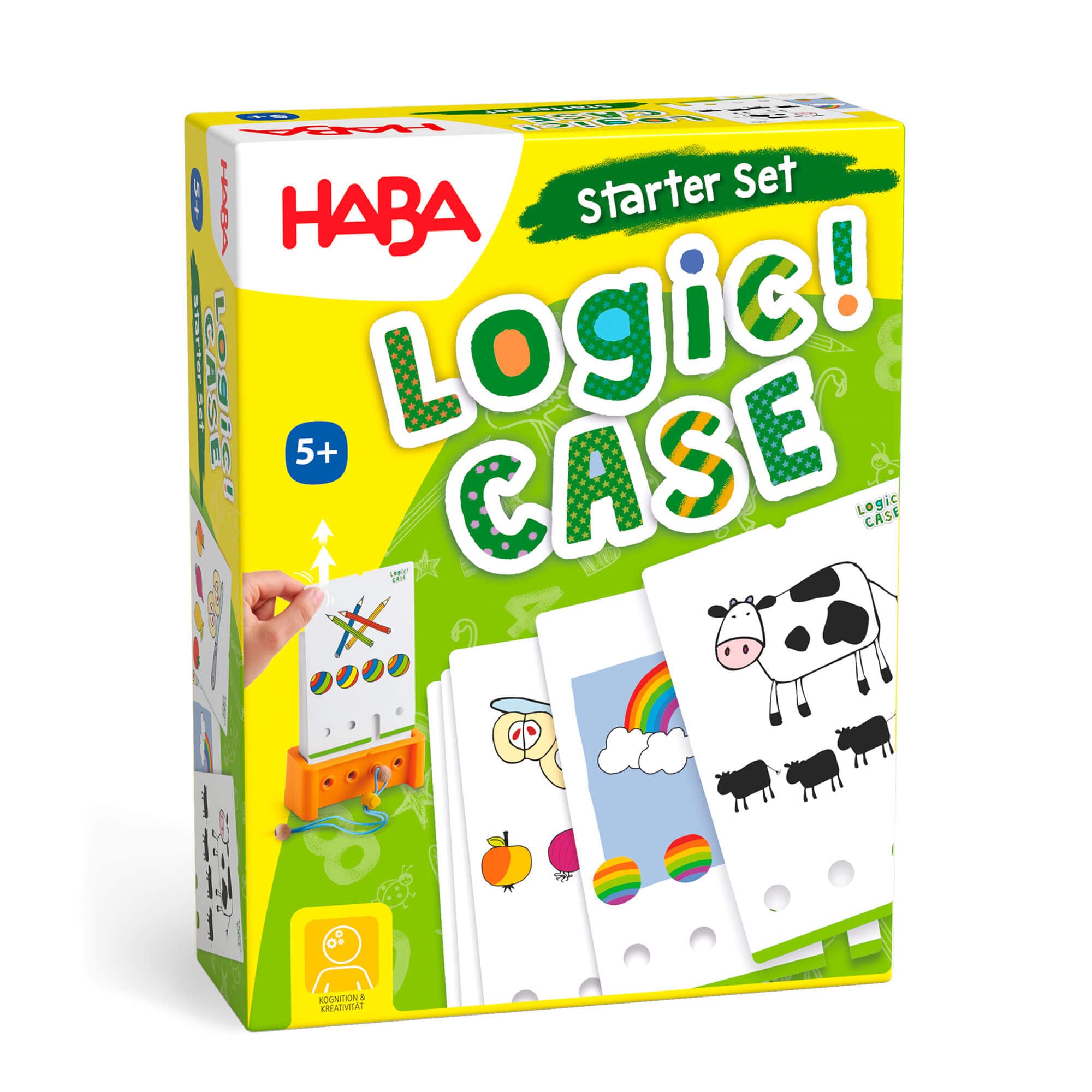 HABA Logic! CASE Brain Games for Kids Starter Set (Ages 5+) – 77 Visual Puzzles for Critical Thinking & Pattern Recognition