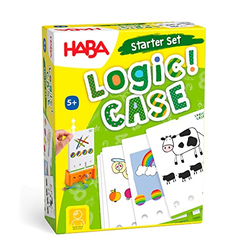 HABA Logic! CASE Brain Games for Kids Starter Set (Ages 5+) – 77 Visual Puzzles for Critical Thinking & Pattern Recognition