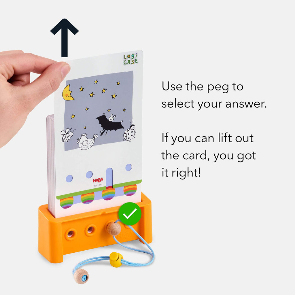 HABA Logic! CASE Brain Games for Kids Starter Set (Ages 5+) – 77 Visual Puzzles for Critical Thinking & Pattern Recognition