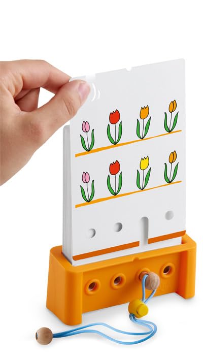 HABA Logic! CASE Starter Set – 77 Brain Teaser Puzzles for Kids Ages 4-8, Self-Checking Handheld Game for Travel & Car