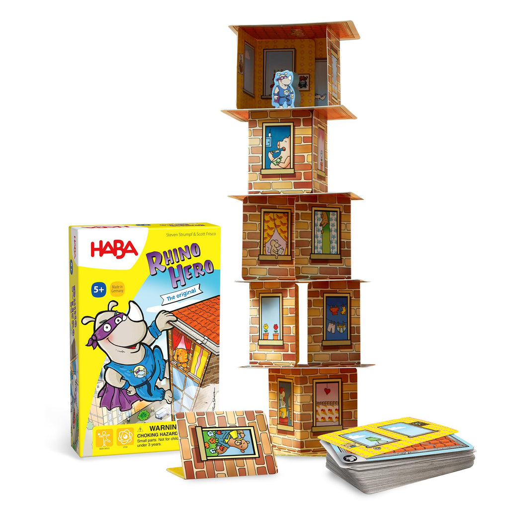 HABA Rhino Hero Stacking Card Game - Award-Winning Family Fun for Ages 5+