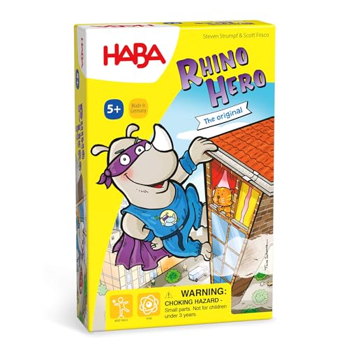 HABA Rhino Hero Stacking Card Game - Award-Winning Family Fun for Ages 5+