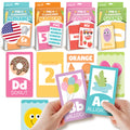 Hadley Designs 58-Piece Alphabet Flash Cards Set for Toddlers 1-3 - ABC, Numbers, Colors, Shapes - Preschool Learning Activities