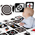 hahaland Contrast Flash Cards for Infant Tummy Time – 20 Black & White Visual Stimulation Cards for Newborns 0-3-6 Months
