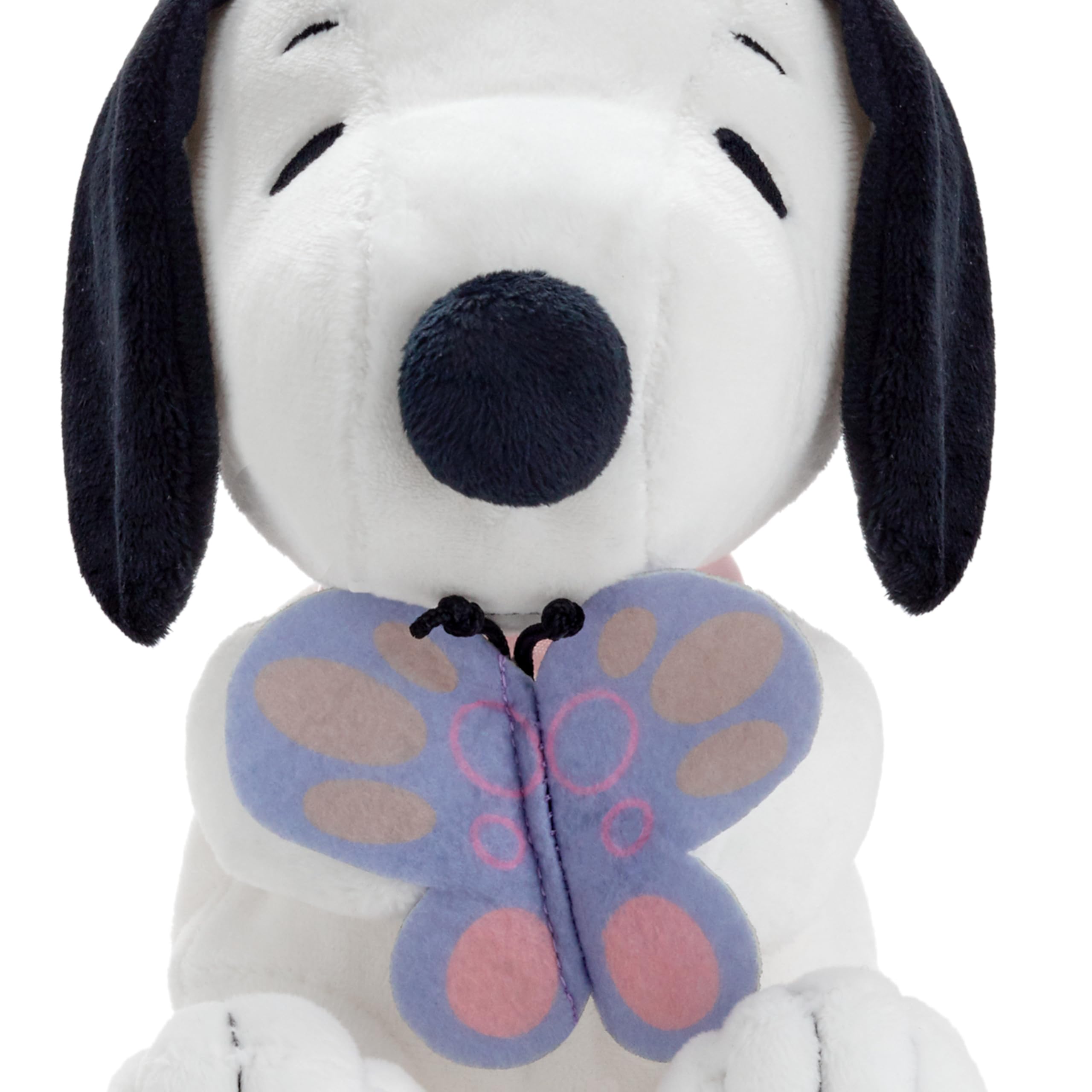 Hallmark Peanuts Snoopy Plush Toy with Butterfly - Easter Gift for Kids and Collectors