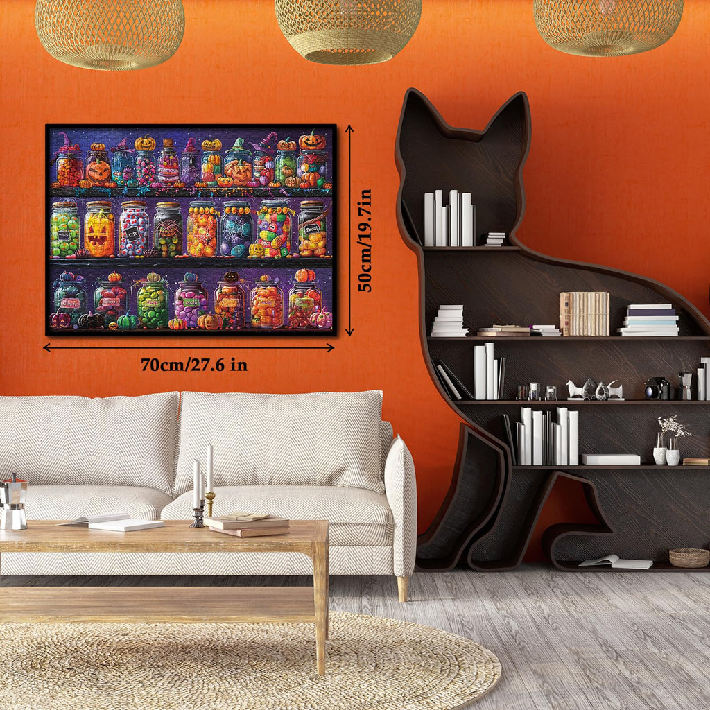 Halloween Candy House 1000-Piece Jigsaw Puzzle for Adults – Spooky Autumn Fun by Larkipuzz