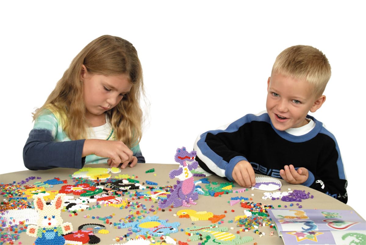 Hama Yellow Midi Beads – 1000-Piece Plastic Craft Beads for Kids