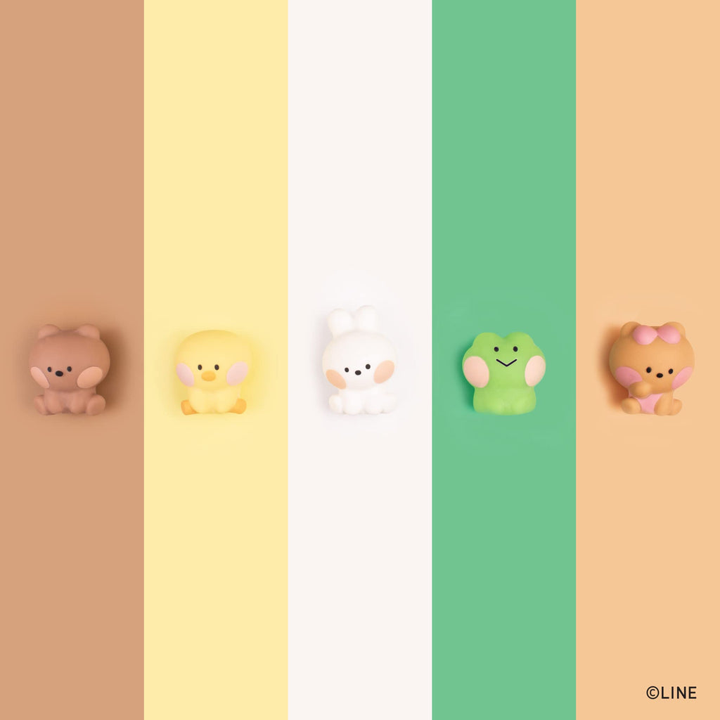 Hamee LINE Friends minini Cute Capsule Squishy – Water-Filled Mystery Blind Toy, Collectible Stress Relief Fidget