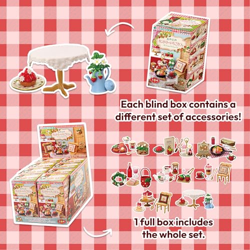 Hamee RE-MENT Strawberry Café Blind Box Miniature Figure – 1 Random Figure from 8 Designs